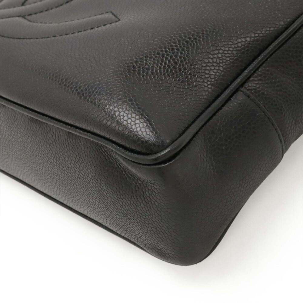 CHANEL Black Caviar Leather Logo Shoulder Bag - Picture 4 of 10